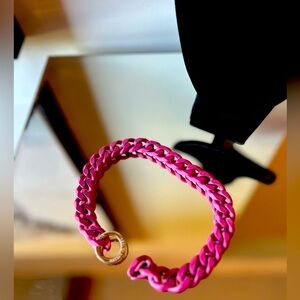 Hot Pink Thick Chain Phone Bracelet Holder